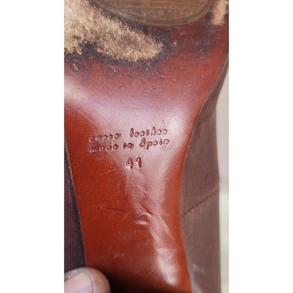 Vtg Chie Mihara Leather Heel Platform Shoes - Picture 5 of 7